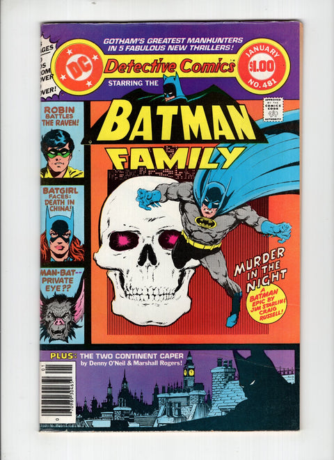 Detective Comics, Vol. 1 #481 (1978)      Buy & Sell Comics Online Comic Shop Toronto Canada