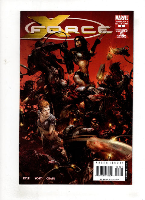 X-Force, Vol. 3 #2 (Cvr B) (2008) Clayton Crain Bloody Variant  B Clayton Crain Bloody Variant  Buy & Sell Comics Online Comic Shop Toronto Canada