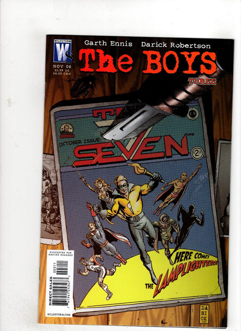 The Boys #3 (Cvr A) (2006) 1st partial team app. The Seven, 1st app. Homelander, 1st app. Starlight, 1st app. Black Noir, 1st app. Queen Maeve, 1st cameo team app. Teenage Kix  A Darick Robertson  Buy & Sell Comics Online Comic Shop Toronto Canada