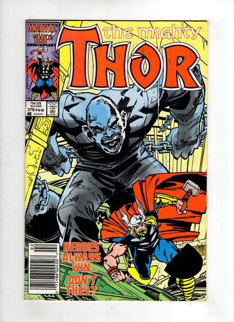 Thor, Vol. 1 #376 (1986) Newsstand Edition  Newsstand Edition  Buy & Sell Comics Online Comic Shop Toronto Canada