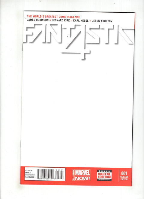 Fantastic Four, Vol. 5 #1 (Cvr C) (2014) Blank Variant  C Blank Variant  Buy & Sell Comics Online Comic Shop Toronto Canada