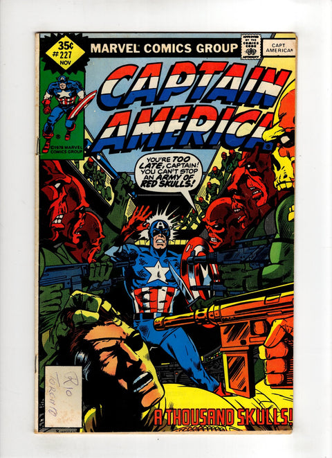 Captain America, Vol. 1 #227 (1978) Pen mark on front cover  Pen mark on front cover  Buy & Sell Comics Online Comic Shop Toronto Canada