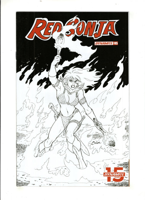 Red Sonja, Vol. 5 (Dynamite Entertainment) #5 (Cvr G) (2019) Incentive Amanda Conner Black & White  G Incentive Amanda Conner Black & White  Buy & Sell Comics Online Comic Shop Toronto Canada