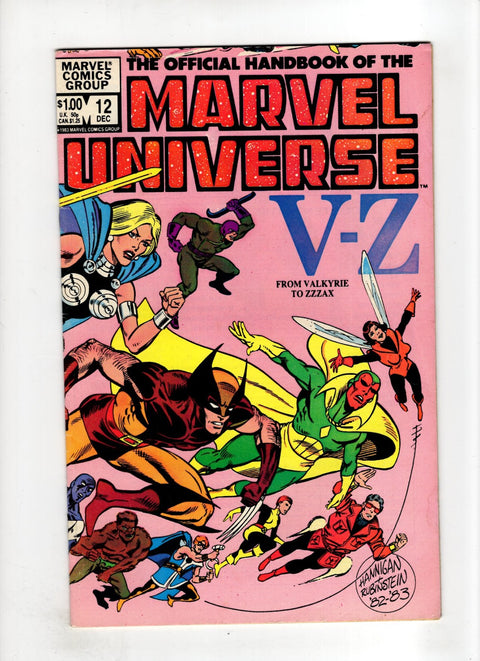 Official Handbook of the Marvel Universe, Vol. 1 #12 (Cvr A) (1983)  A   Buy & Sell Comics Online Comic Shop Toronto Canada