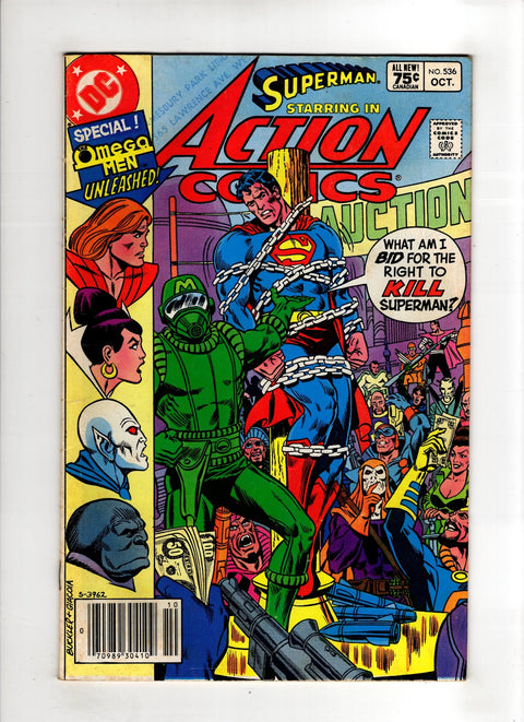Action Comics, Vol. 1 #536 (1982) Stamp on cover  Stamp on cover  Buy & Sell Comics Online Comic Shop Toronto Canada