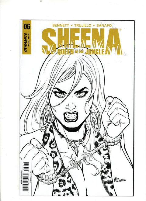 Sheena (Dynamite Entertainment) #6 (Cvr E) (2018) 1:10 Mario Sanapo B&W RIC  E 1:10 Mario Sanapo B&W RIC  Buy & Sell Comics Online Comic Shop Toronto Canada