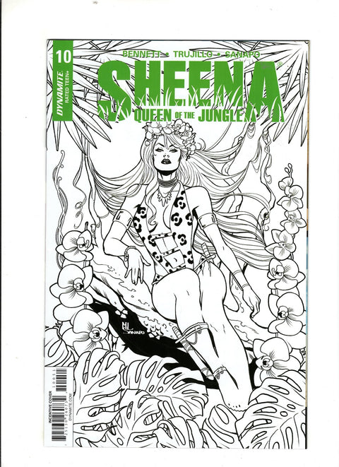 Sheena (Dynamite Entertainment) #10 (Cvr E) (2018) 1:10 Mario Sanapo B&W  E 1:10 Mario Sanapo B&W  Buy & Sell Comics Online Comic Shop Toronto Canada