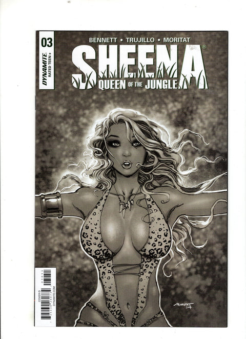 Sheena (Dynamite Entertainment) #3 (Cvr E) (2017) Incentive Moritat Black & White Variant  E Incentive Moritat Black & White Variant  Buy & Sell Comics Online Comic Shop Toronto Canada