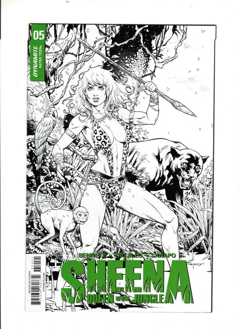 Sheena (Dynamite Entertainment) #5 (Cvr F) (2018) Thibert B&w Incentive  F Thibert B&w Incentive  Buy & Sell Comics Online Comic Shop Toronto Canada