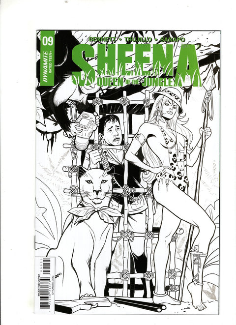 Sheena (Dynamite Entertainment) #9 (Cvr E) (2018) Sanapo B&w Incentive  E Sanapo B&w Incentive  Buy & Sell Comics Online Comic Shop Toronto Canada