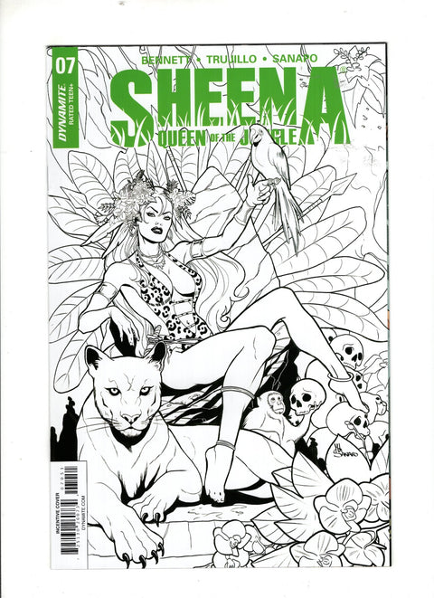 Sheena (Dynamite Entertainment) #7 (Cvr E) (2018) Sanapo B&w Incentive  E Sanapo B&w Incentive  Buy & Sell Comics Online Comic Shop Toronto Canada