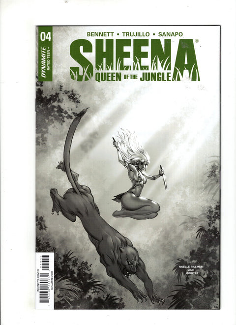 Sheena (Dynamite Entertainment) #4 (Cvr E) (2017) Incentive Moritat Black & White  E Incentive Moritat Black & White  Buy & Sell Comics Online Comic Shop Toronto Canada