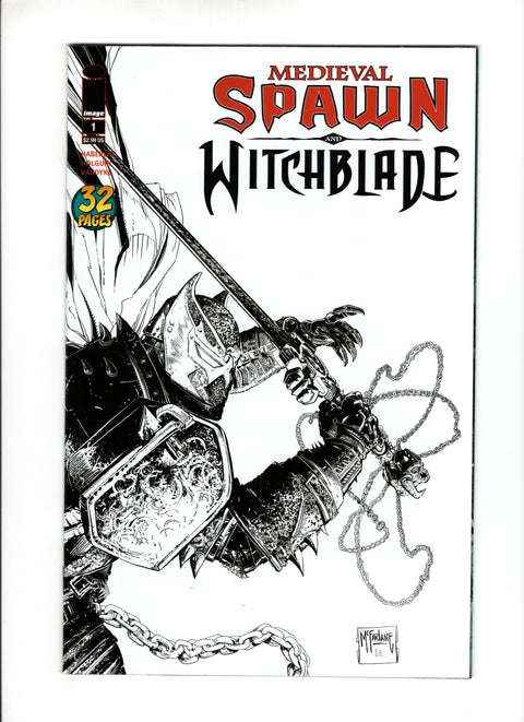 Medieval Spawn and Witchblade #1 (Cvr C) (2018) MacFarlane Black White Cover  C MacFarlane Black White Cover  Buy & Sell Comics Online Comic Shop Toronto Canada