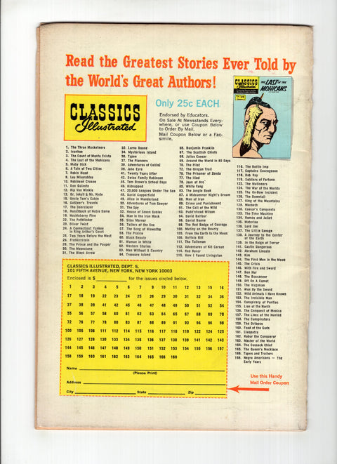Classics Illustrated #121 (1954) HRN 169