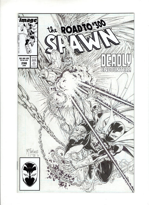 Spawn #298 (Cvr C) (2019) Todd McFarlane Black & White Variant Cover  C Todd McFarlane Black & White Variant Cover  Buy & Sell Comics Online Comic Shop Toronto Canada