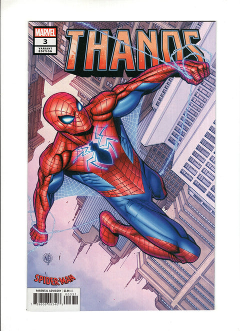Thanos, Vol. 3 #3 (Cvr C) (2019) Variant Nick Bradshaw Spider-Man Worldwide Suit Cover  C Variant Nick Bradshaw Spider-Man Worldwide Suit Cover  Buy & Sell Comics Online Comic Shop Toronto Canada
