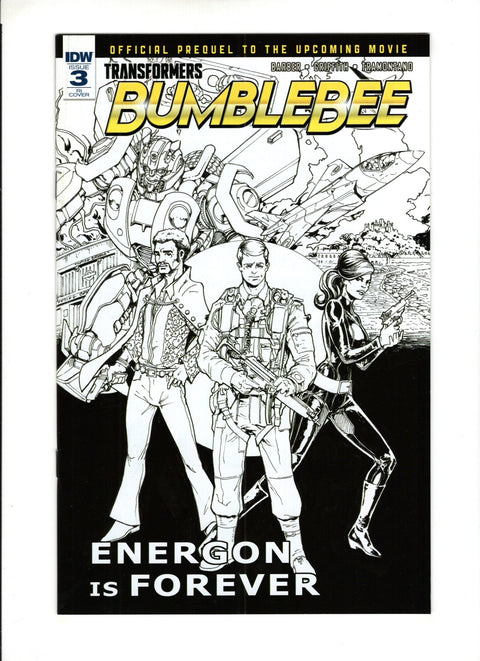 Transformers: Bumblebee Movie Prequel #3 (Cvr C) (2018) Incentive Andrew Griffith Black & White Cover   C Incentive Andrew Griffith Black & White Cover   Buy & Sell Comics Online Comic Shop Toronto Canada