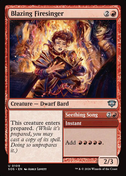 Blazing Firesinger // Seething Song (Foil)