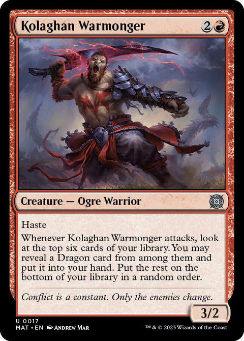MTG | Kolaghan Warmonger | MAT | FOIL