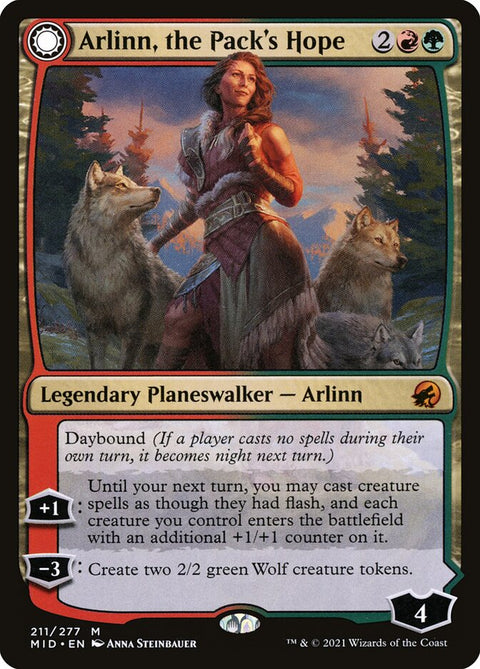 Arlinn, the Pack's Hope // Arlinn, the Moon's Fury (Foil)