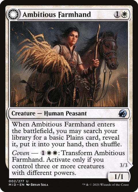Ambitious Farmhand // Seasoned Cathar (Foil)