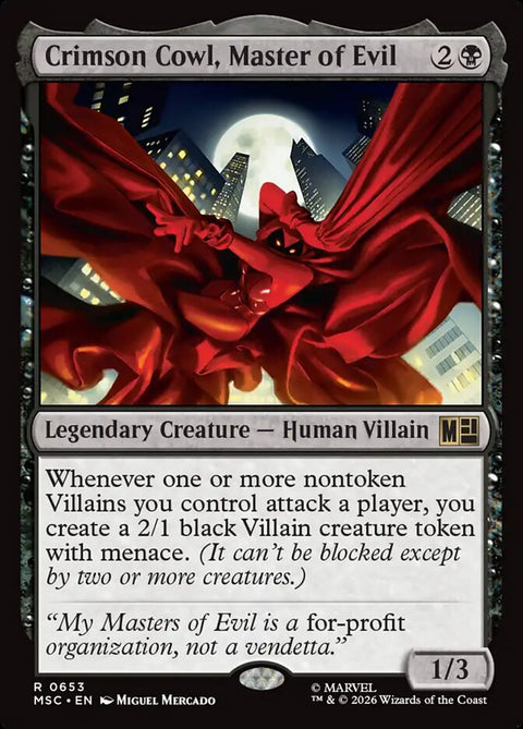 Crimson Cowl, Master of Evil