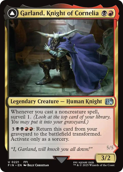 MTG | FOIL Garland, Knight of Cornelia | Final Fantasy