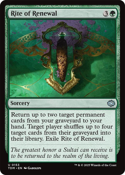 MTG | Rite of Renewal | TDM | FOIL