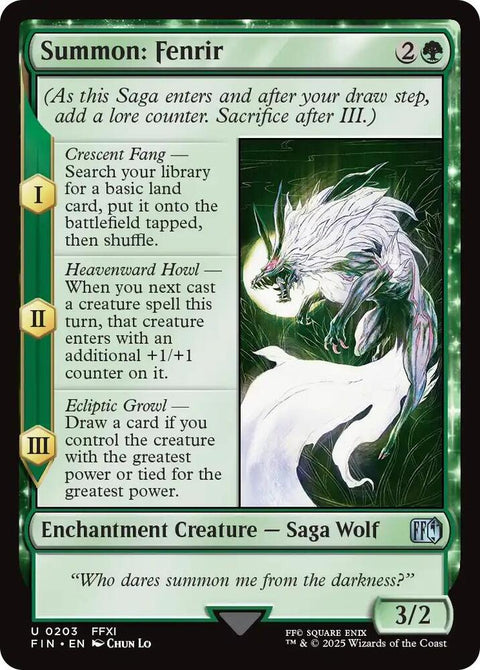 MTG | Summon: Fenrir | Final Fantasy