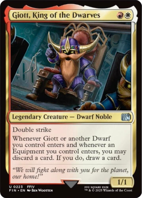 MTG | FOIL Giott, King of the Dwarves | Final Fantasy