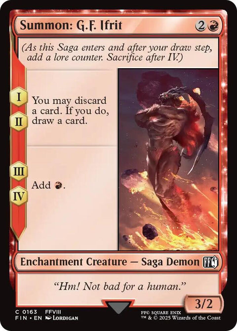 MTG | FOIL Summon: G.F. Ifrit | Final Fantasy