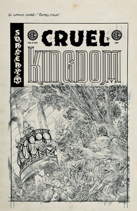 EC Cruel Kingdom 2 #3 Cover D Tom Fowler B&W Artists Edition 1:20 Var 1:20 Oni Press Cameron Chittock Ramón F. Bachs Tom Fowler