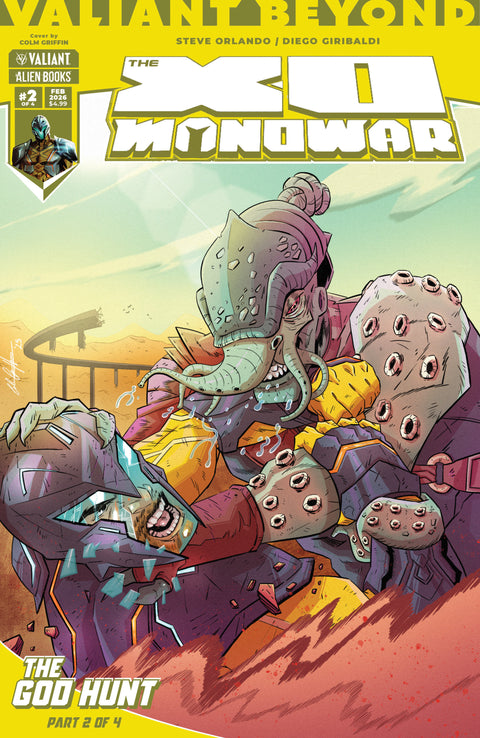 Valiant Beyond: The X-O Manowar #6--The God Hunt #2 Cover A (Griffin) IDW Publishing Steve Orlando Diego Giribaldi Colm Griffin