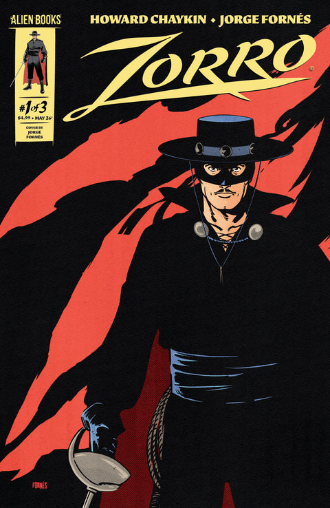 Zorro #1 Cover A (Fornés) IDW Publishing Howard Chaykin Jorge Fornés Jorge Fornés