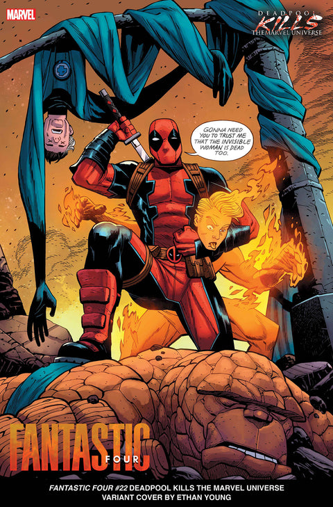 FANTASTIC FOUR #22 ETHAN YOUNG DEADPOOL KILLS THE MARVEL UNIVERSE VARIANT [BH, D PWX] Marvel Ryan North Ivan Fiorelli Ethan Young