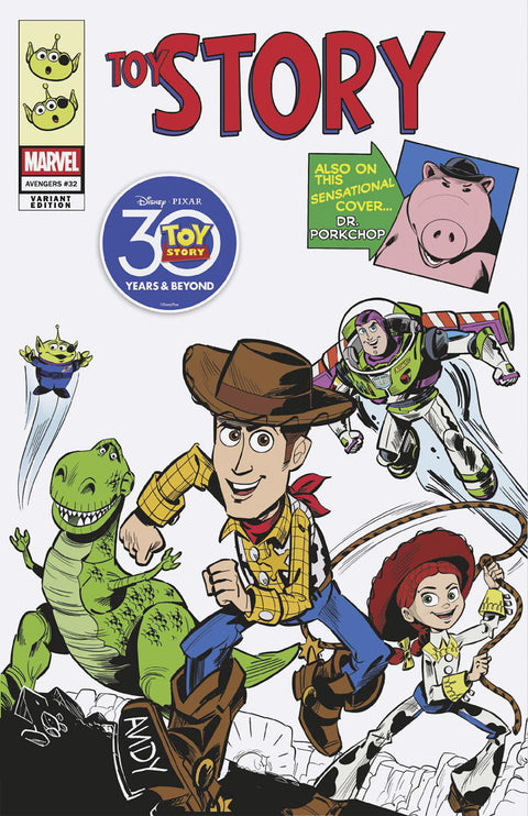 The Avengers, Vol. 9 32 Comic Marco Forcelloni Pixar Toy Story Homage Variant Marvel Comics 2025