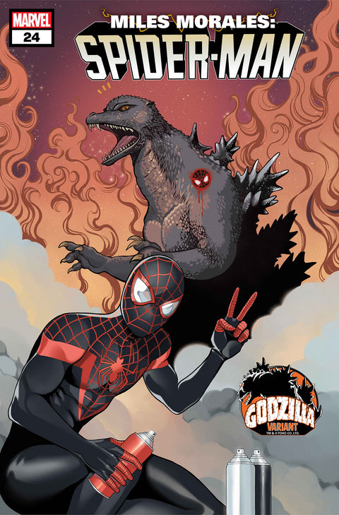 MILES MORALES: SPIDER-MAN #24 ROMY JONES GODZILLA VARIANT Marvel Cody Ziglar Federico Vicentini Romy Jones