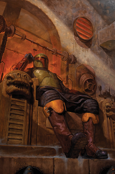 STAR WARS: THE BOOK OF BOBA FETT #1 E.M. GIST VIRGIN VARIANT 1:50 Marvel Rodney Barnes Will Sliney E.M. Gist