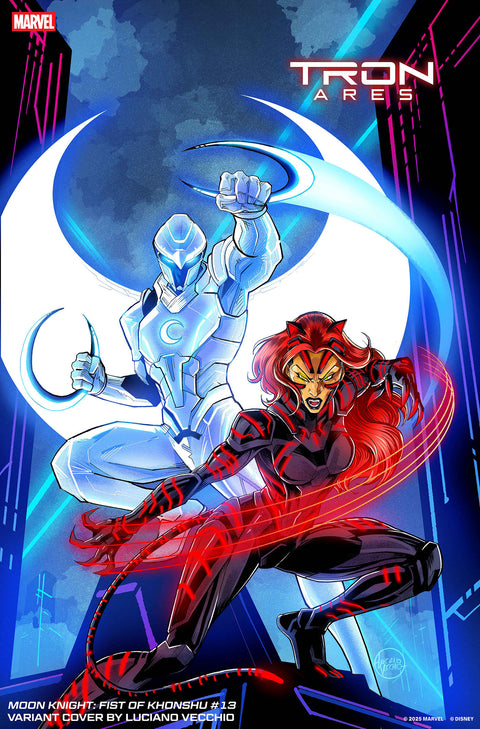 Moon Knight: Fist of Khonshu 13 Comic Luciano Vecchio Tron: Ares Variant Marvel Comics 2025