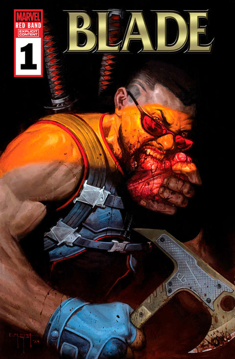 BLADE: RED BAND #1 E.M. GIST VARIANT [POLYBAGGED] Marvel Bryan Hill C.F. Villa E.M. Gist