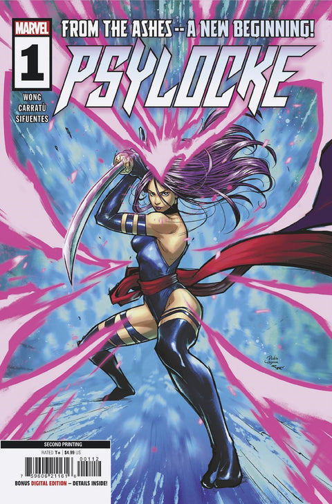 PSYLOCKE #1 RICKIE YAGAWA 2ND PRINTING VARIANT Marvel Alyssa Wong Vincenzo Carratu Rickie Yagawa