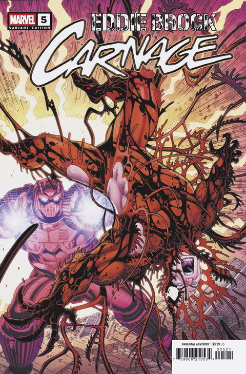 EDDIE BROCK: CARNAGE #5 NICK BRADSHAW BRING ON THE BAD GUYS VARIANT Marvel Charles Soule Jesus Saiz Nick Bradshaw