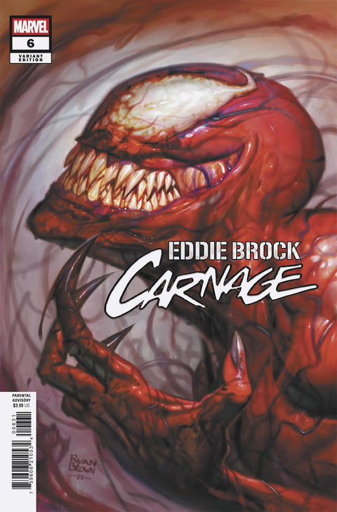 Eddie Brock: Carnage 6 Comic Ryan Brown Variant Marvel Comics 2025