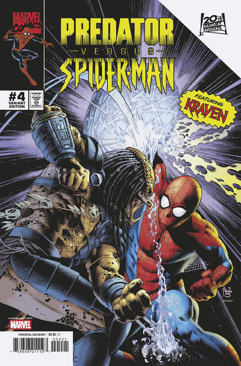 Predator vs. Spider-Man 4 Comic Paulo Siqueira Variant Marvel Comics 2025