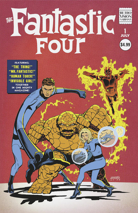 FANTASTIC FOUR #1 LEONARDO ROMERO RETROVISION VARIANT Marvel Ryan North Humberto Ramos Leonardo Romero