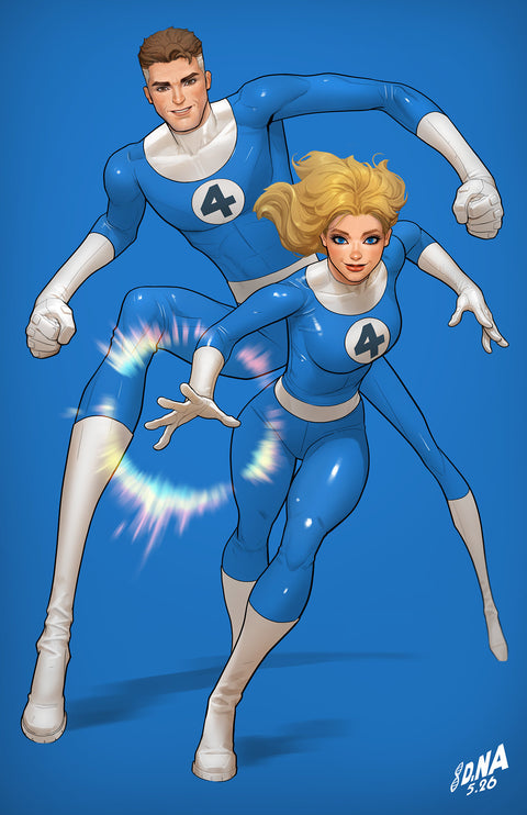 FANTASTIC FOUR #14 DAVID NAKAYAMA COLOR BLOCK BLUE VIRGIN VARIANT 1:50 Marvel Ryan North Ramon Rosanas David Nakayama
