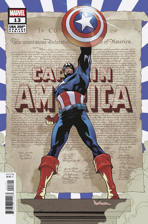 CAPTAIN AMERICA #13 ROGE ANTONIO 250TH HOMAGE VARIANT [ARM] Marvel Chip Zdarsky Ton Lima Roge Antonio