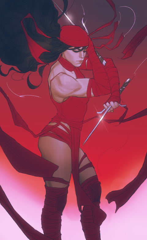 DAREDEVIL: UNLEASH HELL - RED BAND #1 JOSHUA SWABY ELEKTRA VIRGIN VARIANT [POLYB AGGED] 1:100 Marvel Erica Schultz Valentina Pinti Joshua "Sway" Swaby