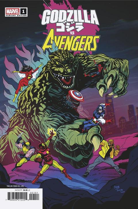 GODZILLA VS. AVENGERS #1 DAVE BARDIN VARIANT Marvel David Walker Georges Jeanty Dave Bardin