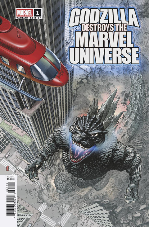 Godzilla Destroys the Marvel Universe 1 Comic E.J. Su Fan Favorite Variant Marvel Comics 2025